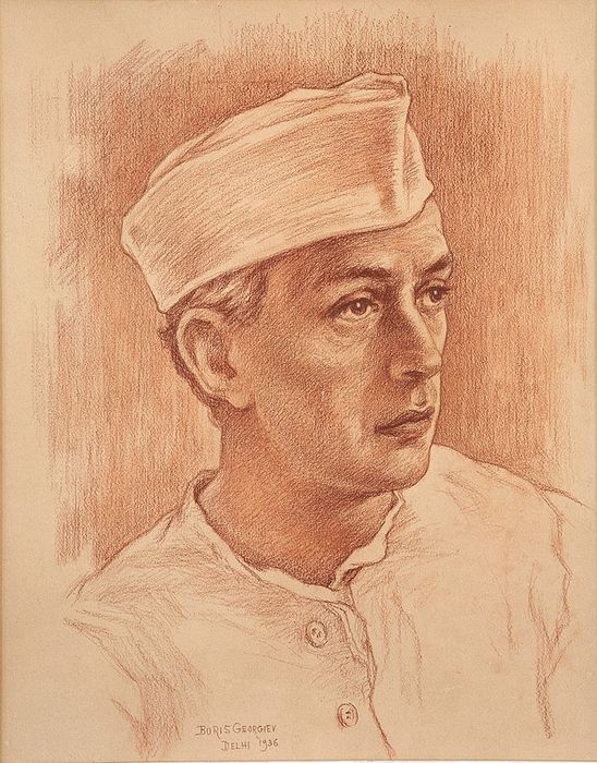 Борис Георгиев, портрет на Джавахарлал Неру